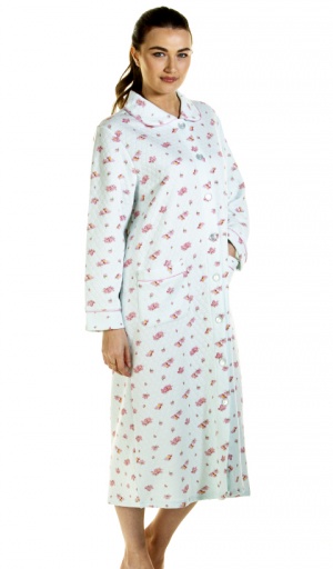 La Marquise Pink Blush Mock Quilt Housecoat